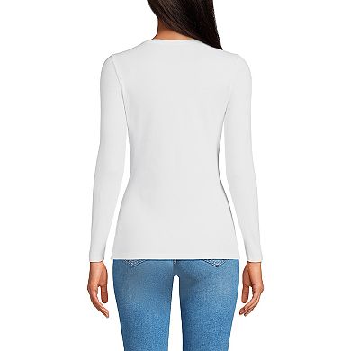 Women's Lands' End Tall Micro Rib Tee