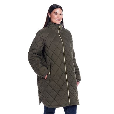 Plus Size Weathercast Quilted Zip Front Walker Jacket