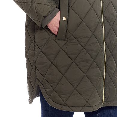 Plus Size Weathercast Quilted Zip Front Walker Jacket