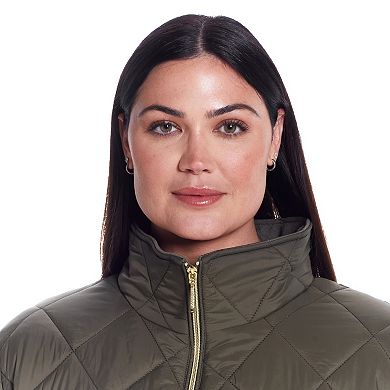 Plus Size Weathercast Quilted Zip Front Walker Jacket