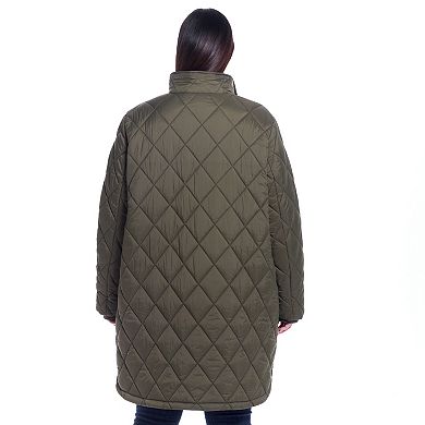 Plus Size Weathercast Quilted Zip Front Walker Jacket