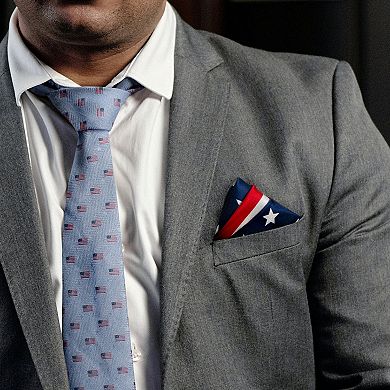 Men's Cuff Links, Inc. Stars and Stripes Pocket Square