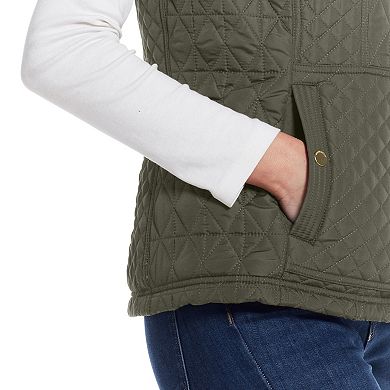 Women's Weathercast Multi Quilted Plush Lined Vest