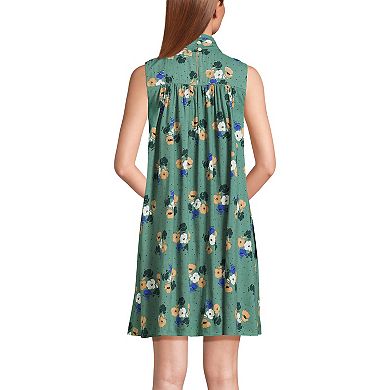 Women's Lands' End Sleeveless Mockneck Shift Dress