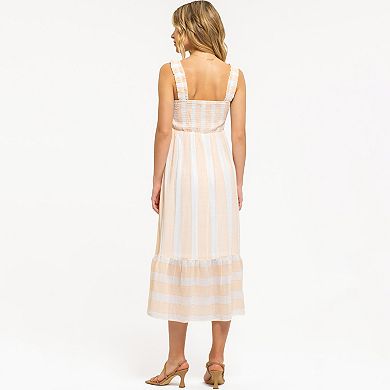 August Sky Women's Smocked Midi Dress