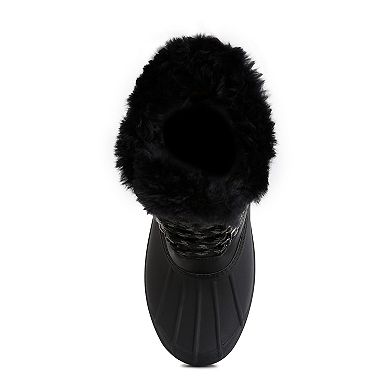 London Rag Capucine Women's Faux Fur Collar Boots