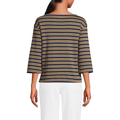 Women's Lands' End 3/4 Bell Sleeve Supima Cotton Tee