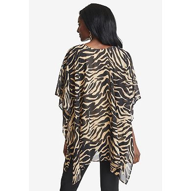 Jessica London Women's Plus Size Caftan Top