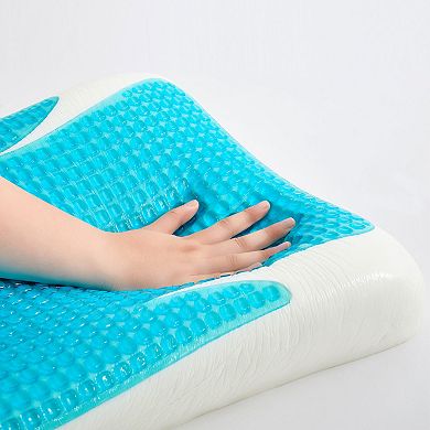 Unikome Cooling Gel Pillows Memory Foam Bed Pillow With Two-sided Reversible Design