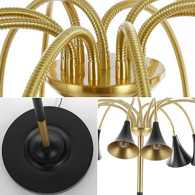 Vivian 10-light Mid-century Modern Iron Medusa Multi Head Led Floor Lamp