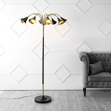 Vivian 10-light Mid-century Modern Iron Medusa Multi Head Led Floor Lamp