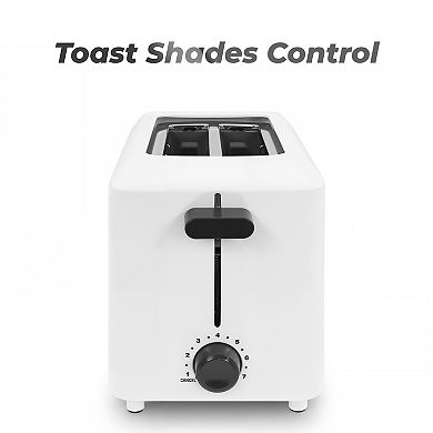 Elite Cuisine 2 Slice Cool Touch Toaster with 7 Toast Settings