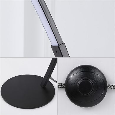 Enzo Contemporary Minimalist Metal Arc Dimmable Integrated Led Floor Lamp