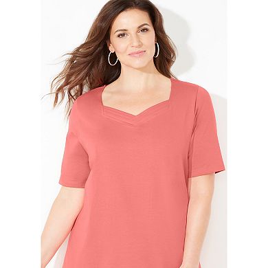 Catherines Women's Plus Size Suprema Sweetheart Tee