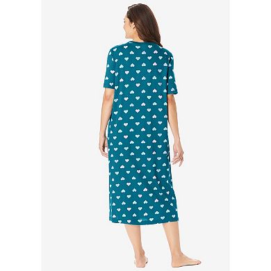 Dreams & Co. Women's Plus Size Long Print Sleepshirt