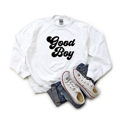 Good Boy Retro Youth Graphic Sweatshirt