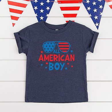 All American Boy Sunglasses Toddler Short Sleeve Graphic Tee