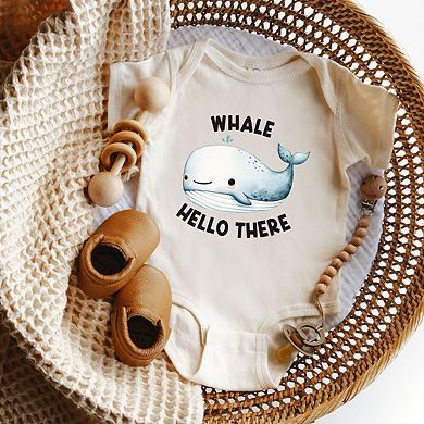 Whale Hello There Baby Bodysuit