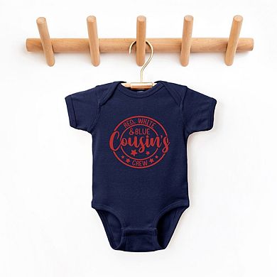 Red White And Blue Cousin's Crew Baby Bodysuit