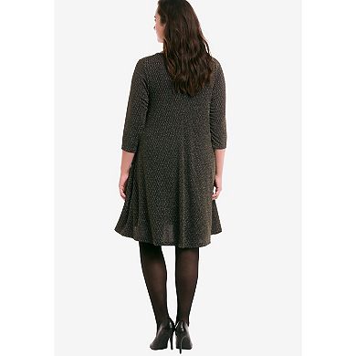 Ellos Women's Plus Size Glitter Knit Dress