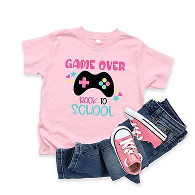 Game Over Back To School Toddler Short Sleeve Graphic Tee
