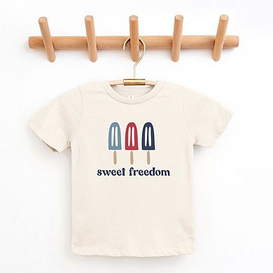 Sweet Freedom Popsicles Toddler Short Sleeve Graphic Tee
