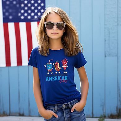 American Vibes Hot Dog Toddler Short Sleeve Graphic Tee