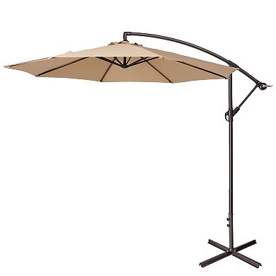 Villacera 10-ft Offset Cantilever Outdoor Patio Umbrella with Tilt and Vented Canopy