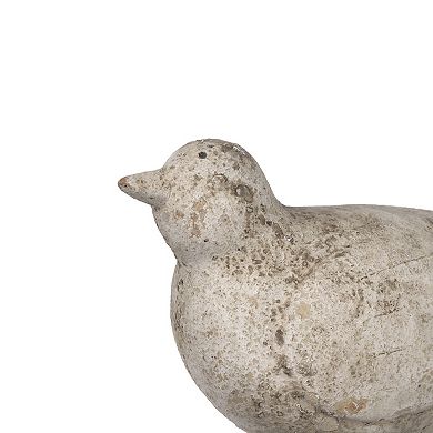 8 Inch Seagull Figurine Sculpture, Cement Table Statue, Weathered White