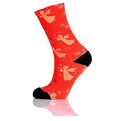 Red Colorful Coolmax Crew Socks For Men & Women