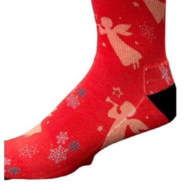 Red Colorful Coolmax Crew Socks For Men & Women