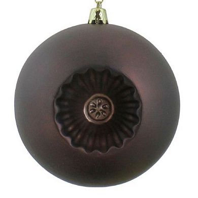 6-Pack Matte Brown 4" Shatterproof Christmas Ball Ornaments