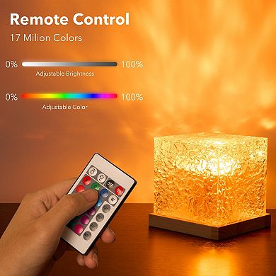 Color-changing Water Ripple Table Lamp Night Light With Remote Control