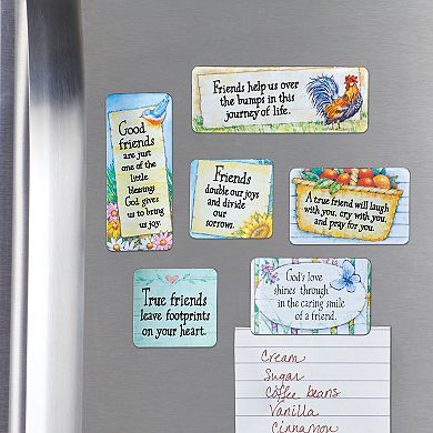 Collections Etc Colorful Friendship Quote Magnets - Set Of 6