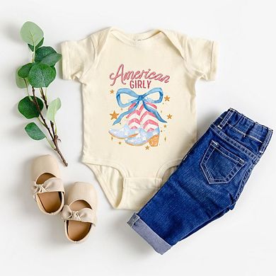 American Girly Coquette Boots Baby Bodysuit
