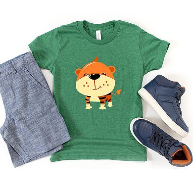 Lion Colorful Youth Short Sleeve Graphic Tee