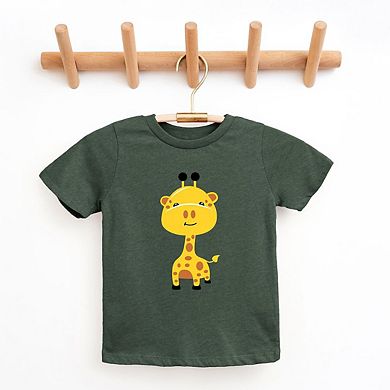 Giraffe Colorful Toddler Short Sleeve Graphic Tee