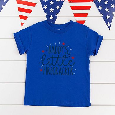 Daddy's Little Firecracker Youth Short Sleeve Graphic Tee