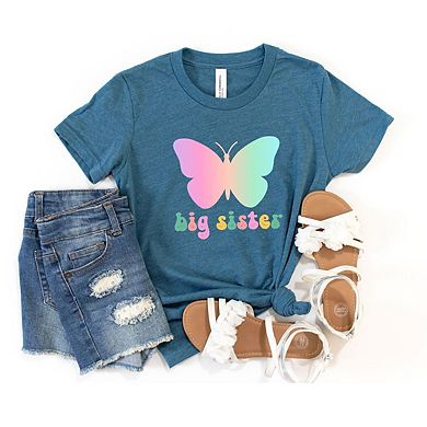 Big Sister Butterfly Youth Short Sleeve Graphic Tee
