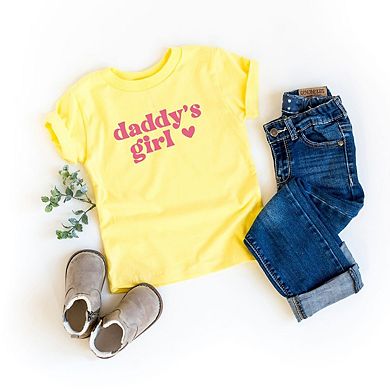 Daddy's Girl Heart Toddler Short Sleeve Graphic Tee