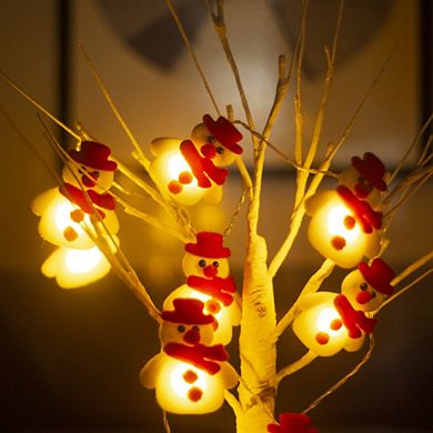 Santa Claus Snowflake Elk Led Light String, Battery Powered & Easy Diy, Ideal For Indoor Home Decor