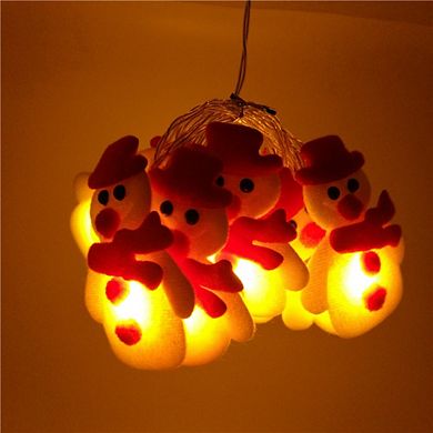 Santa Claus Snowflake Elk Led Light String, Battery Powered & Easy Diy, Ideal For Indoor Home Decor