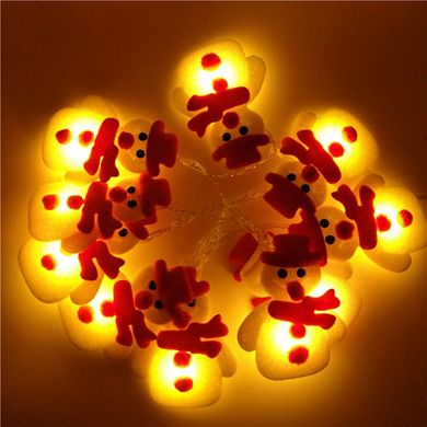 Santa Claus Snowflake Elk Led Light String, Battery Powered & Easy Diy, Ideal For Indoor Home Decor