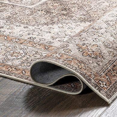 nuLOOM Sanna Distressed Medallion Area Rug