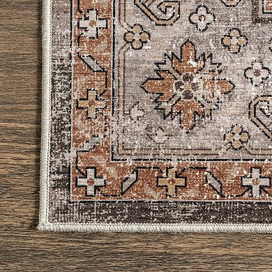 nuLOOM Sanna Distressed Medallion Area Rug