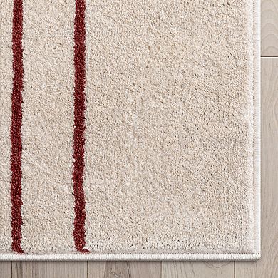 Well Woven Omaha Laslow Ivory Modern Geometric Area Rug