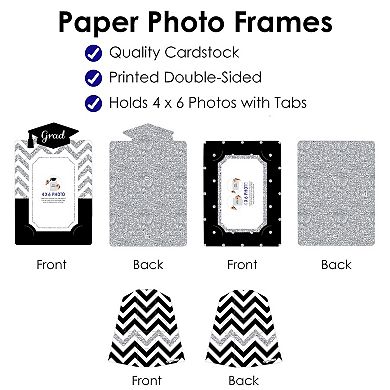Big Dot Of Happiness Tassel Worth The Hassle Silver 4x6 Display Paper Photo Frames 12 Ct