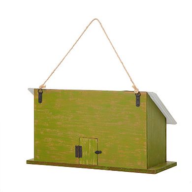 Glitzhome 14”l Wood Hanging Birdhouse For Outdoors