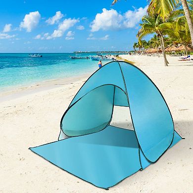 Automatic Waterproof Shelter Canopy For 2-3 People With Net Window And Storage Bag