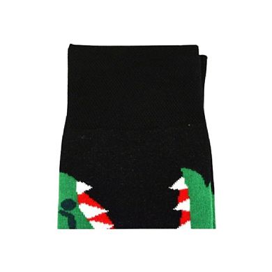 Alligator Design Colorful Smooth Toe Men Crew Socks